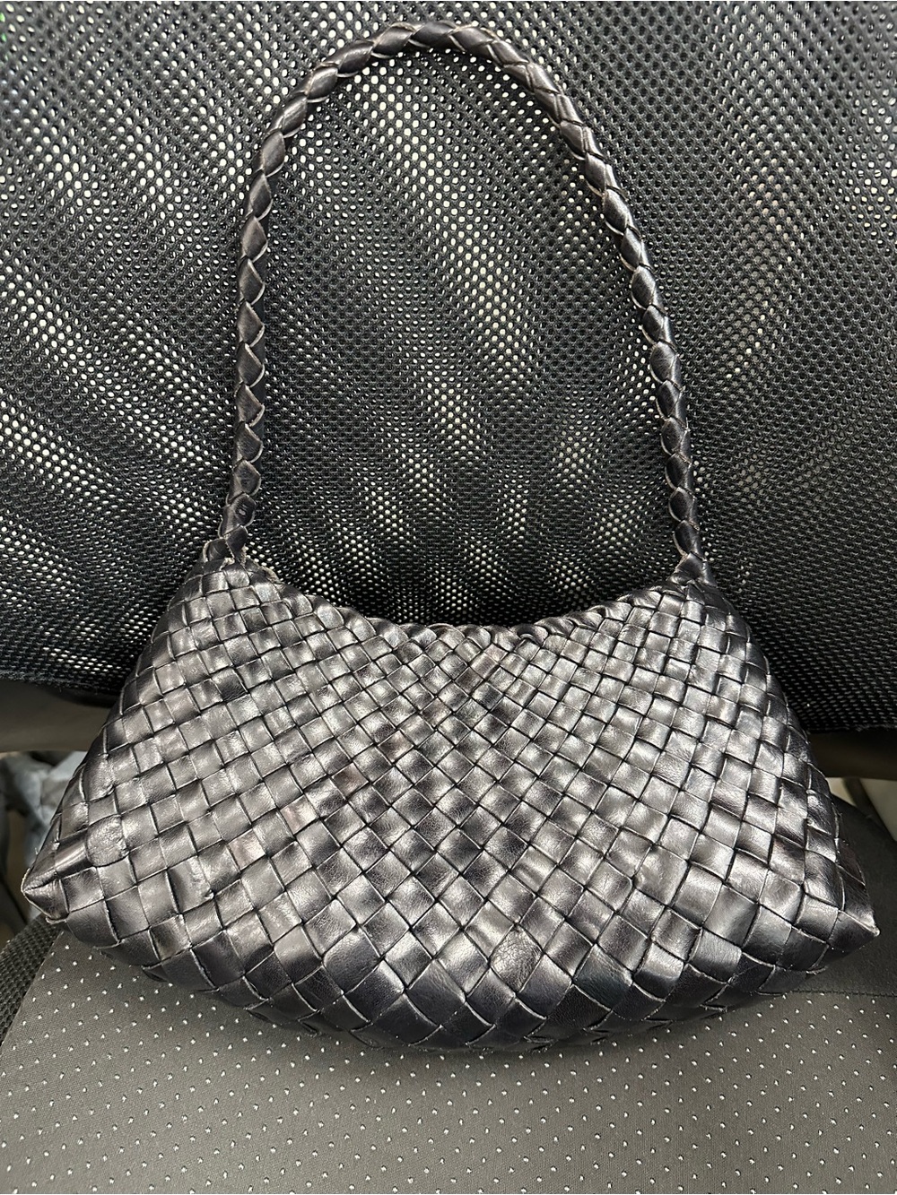Dragon Diffusion Black Woven Shoulder Bag